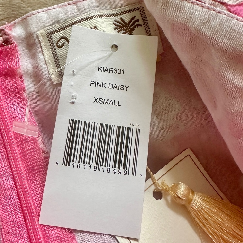 🌸Mille Kiara Pink Daisy Tiered Floral Mini Dress - XS- Extra Small - NWT🌸 - Picture 6 of 8